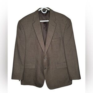 Joseph & Feiss 46R Brown & Black Checkered Sport Coat